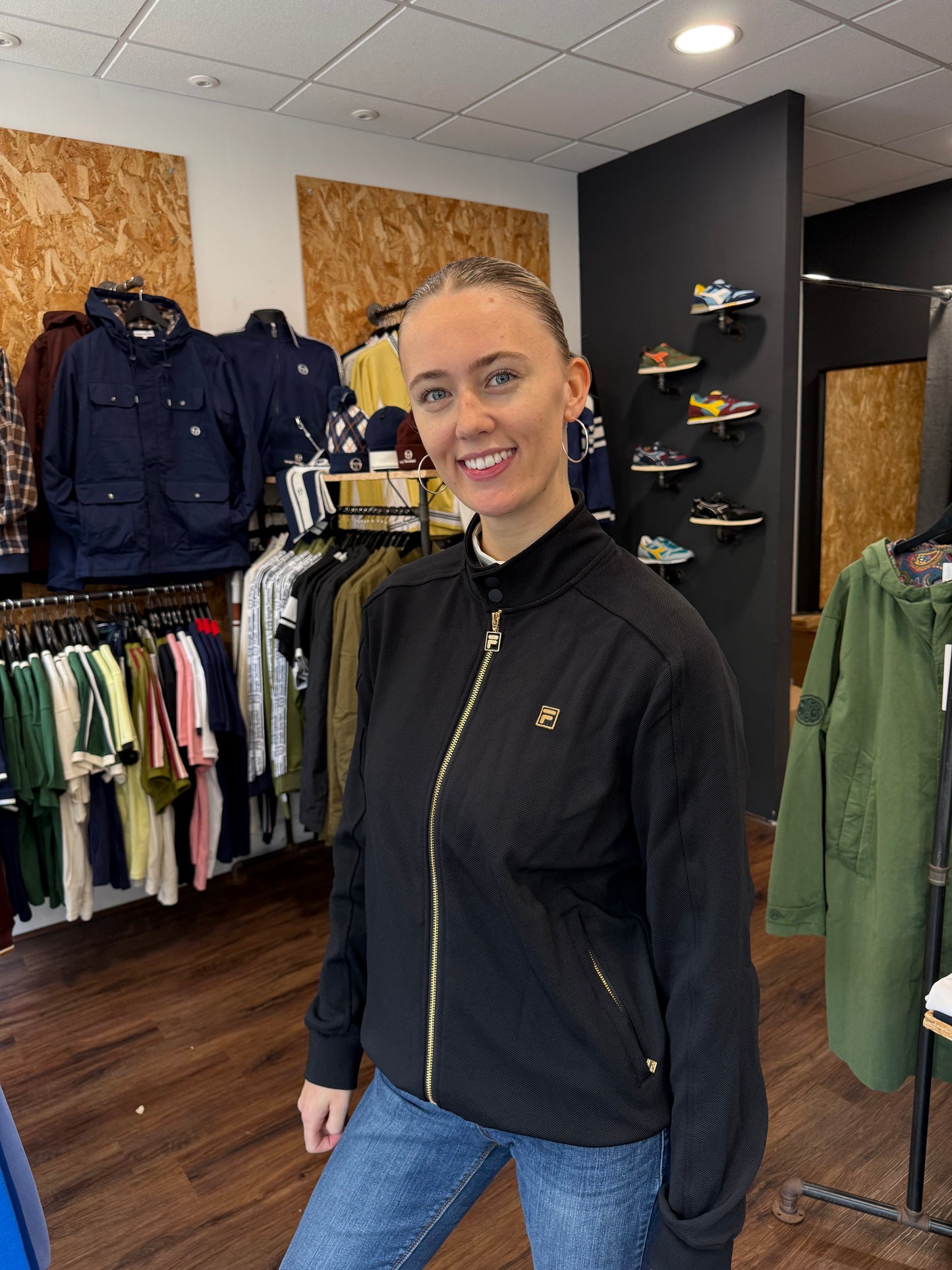 Fila Gold Davey Full Zip Track Top Black