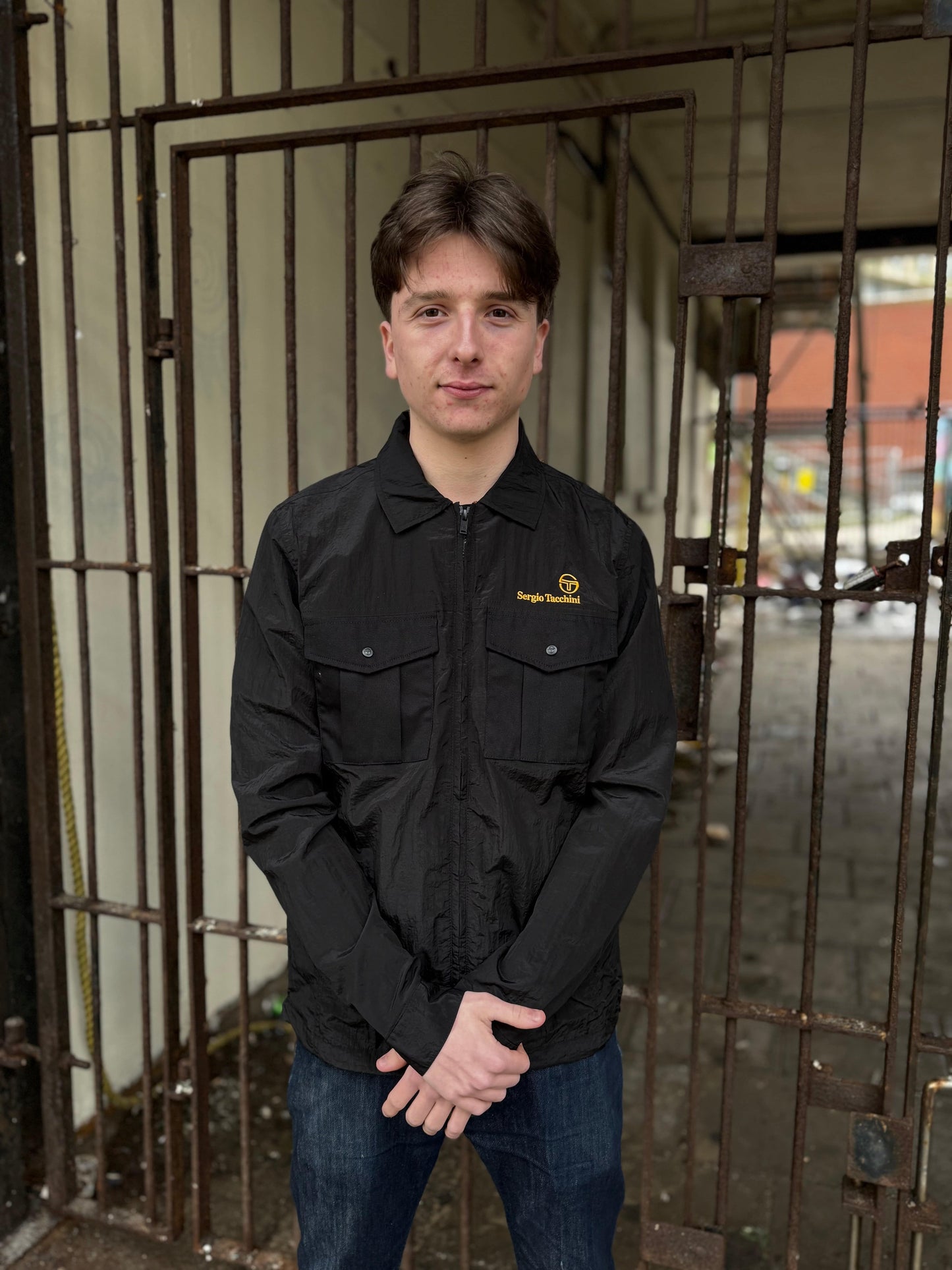 Sergio Tacchini Luciano Overshirt in Black - RD1 Clothing