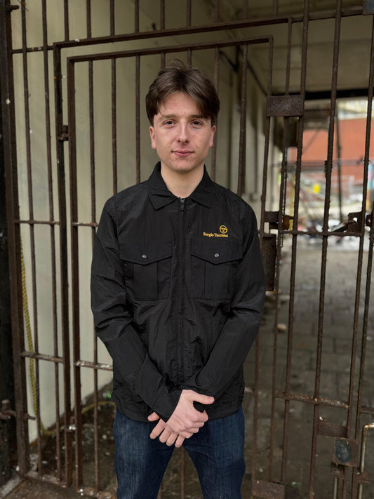 Sergio Tacchini Luciano Overshirt in Black - RD1 Clothing