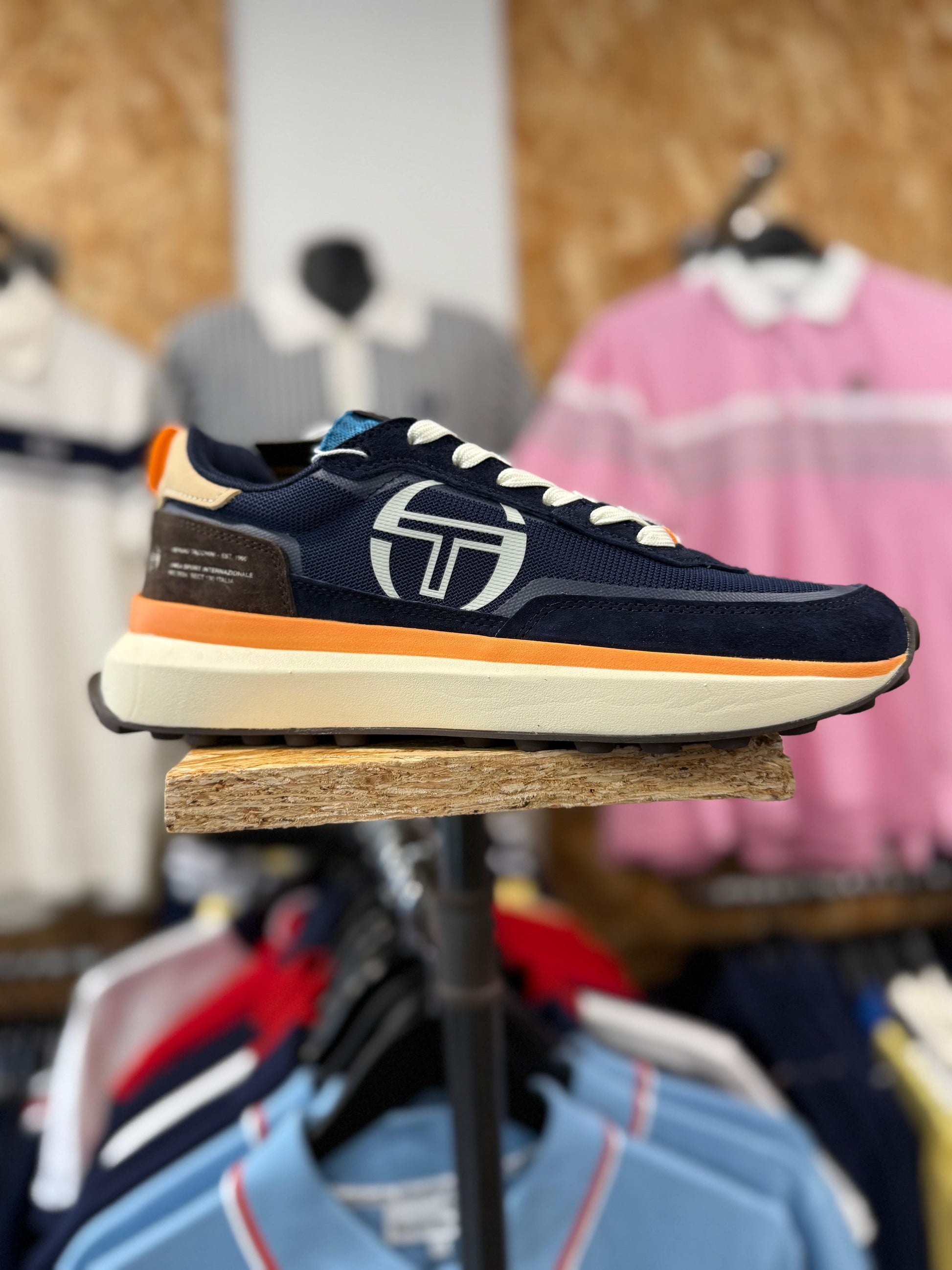 Sergio Tacchini 70's Racer Maritime Blue/Tofu/Canyon Sunset - RD1 Clothing