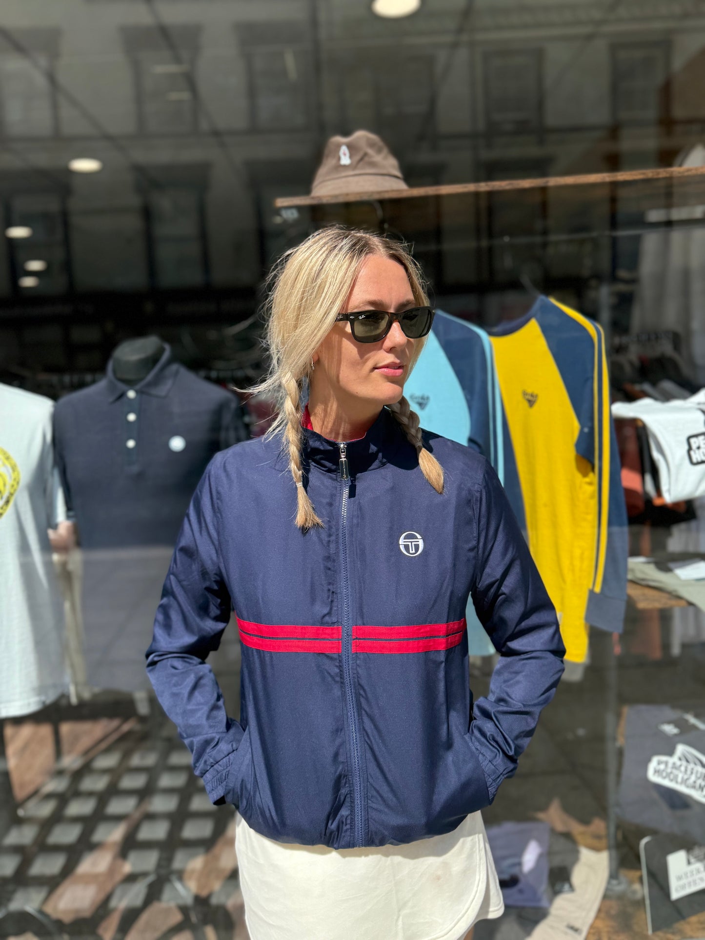 Sergio Tacchini Dino Track Top Maritime Blue/Chill Pepper