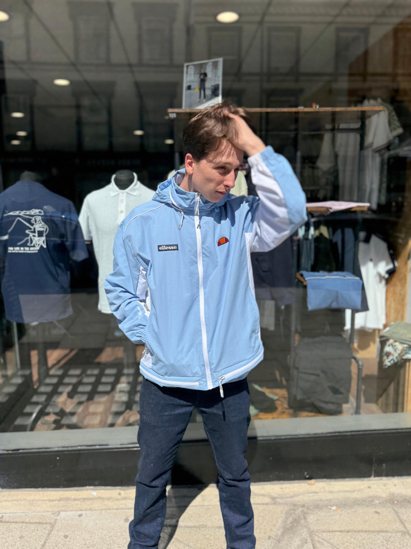 Ellesse Gandini FZ Jacket In Light Blue - Vivere Per Sempre Range - RD1 Clothing