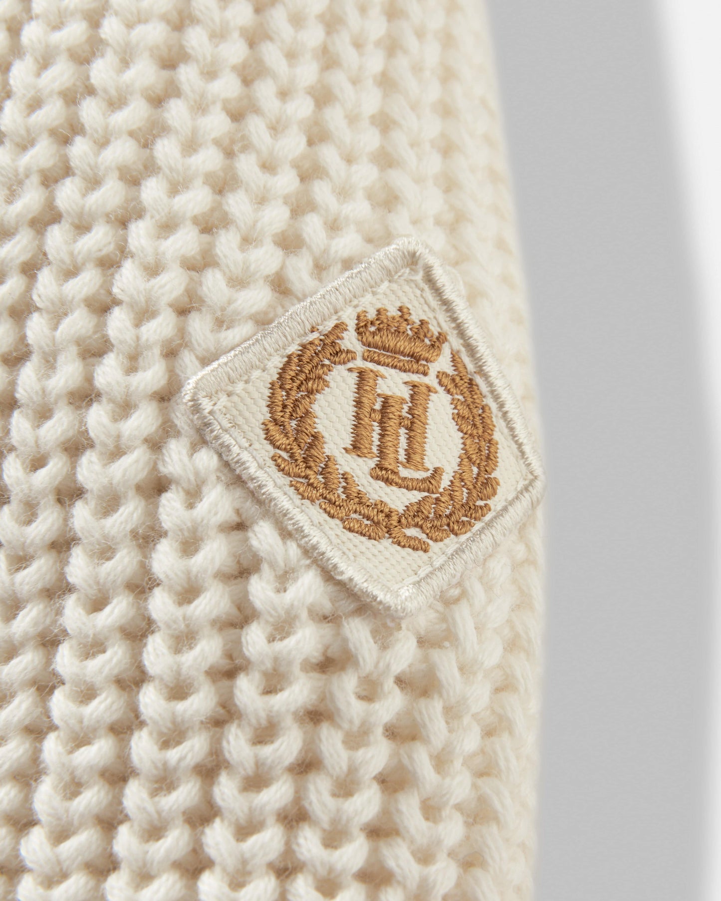 Henri Lloyd Golant Qtr Zip Ribbed Knit In Ecru - RD1 Clothing