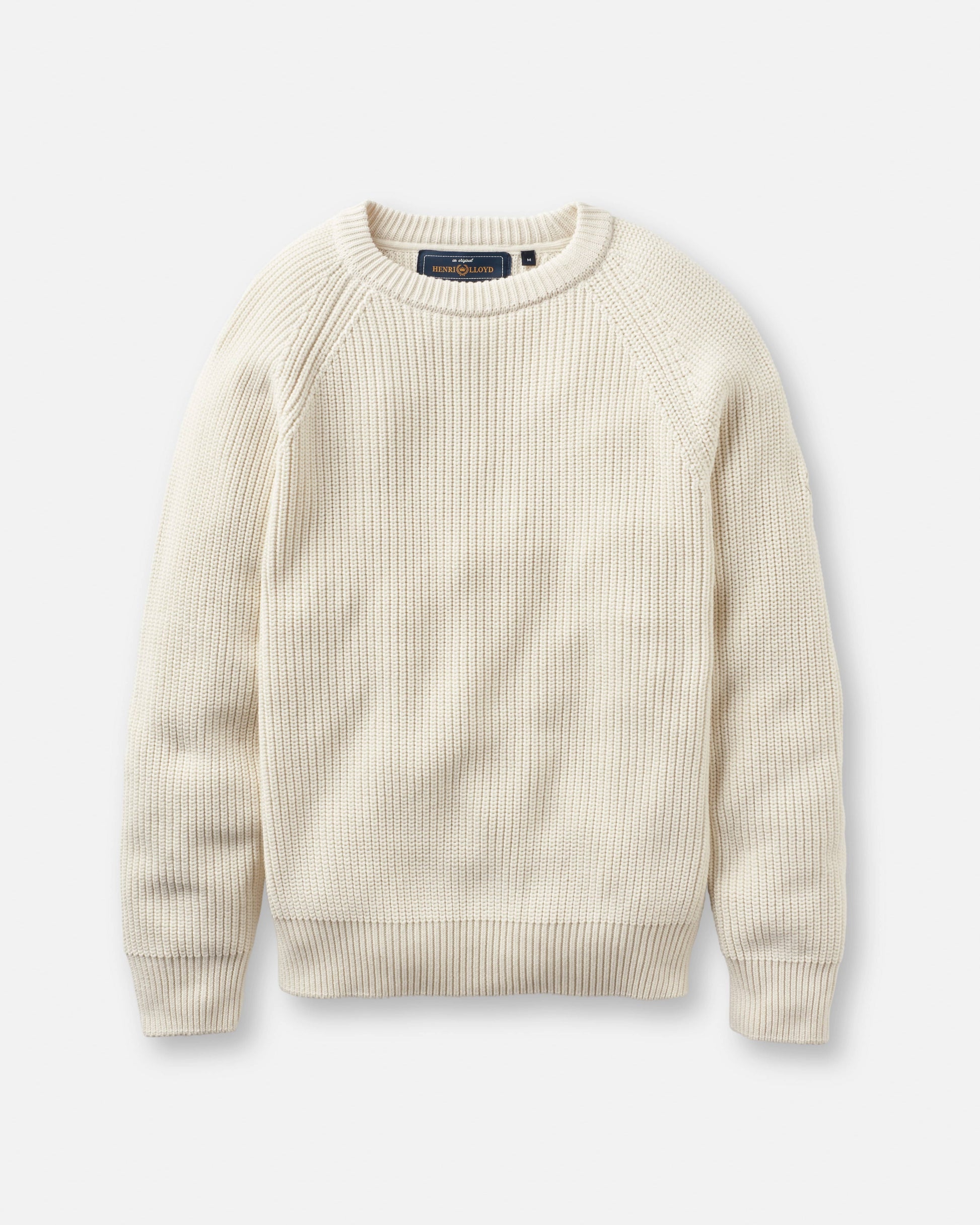 Henri Lloyd Golant Ribbed Crew In Ecru - RD1 Clothing