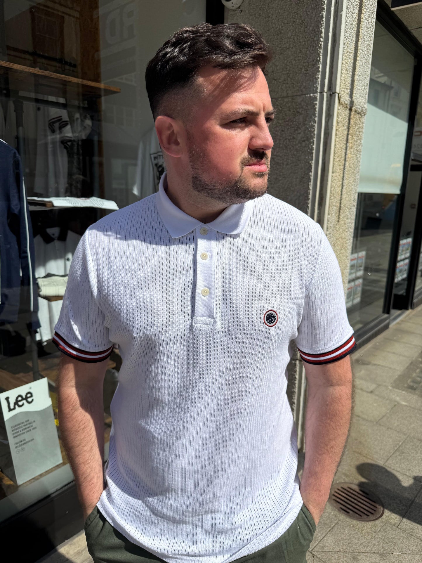 Pretty Green Cressa Tipped Polo White - RD1 Clothing