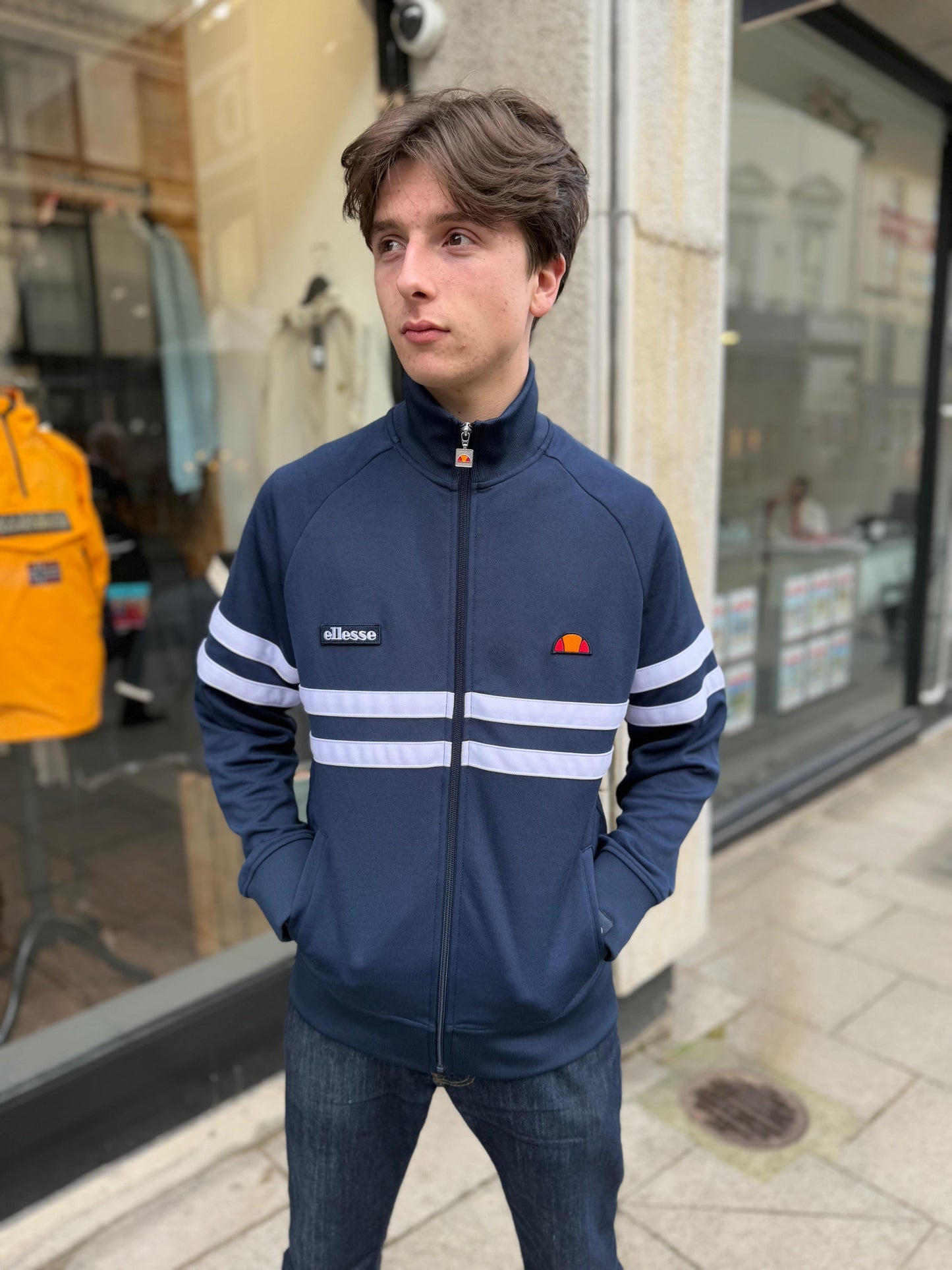 Ellesse Rimini Track Top Navy/White - RD1 Clothing
