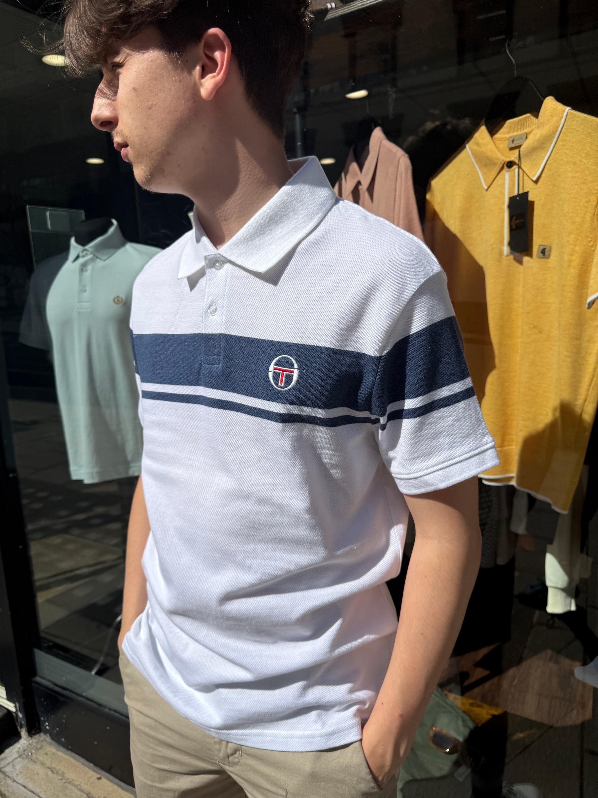 Sergio Tacchini DM Young Line Polo Shirt White - RD1 Clothing