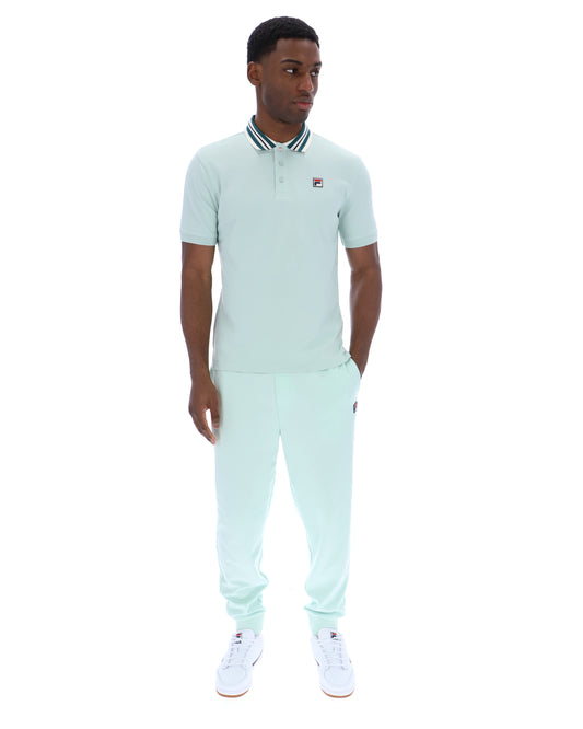 Fila Vintage Achille Three Button Heritage Tape Basic Polo Surf Spray - RD1 Clothing