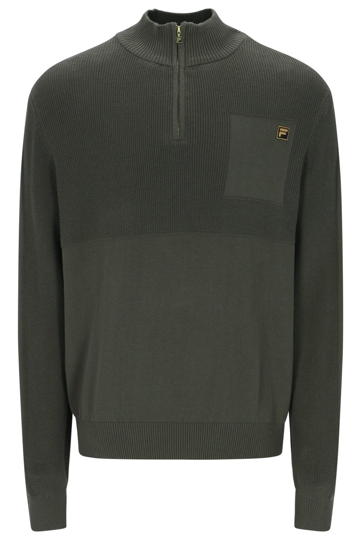 Fila Gold Aldo Quarter Zip With Rib Detailing Gunmetal