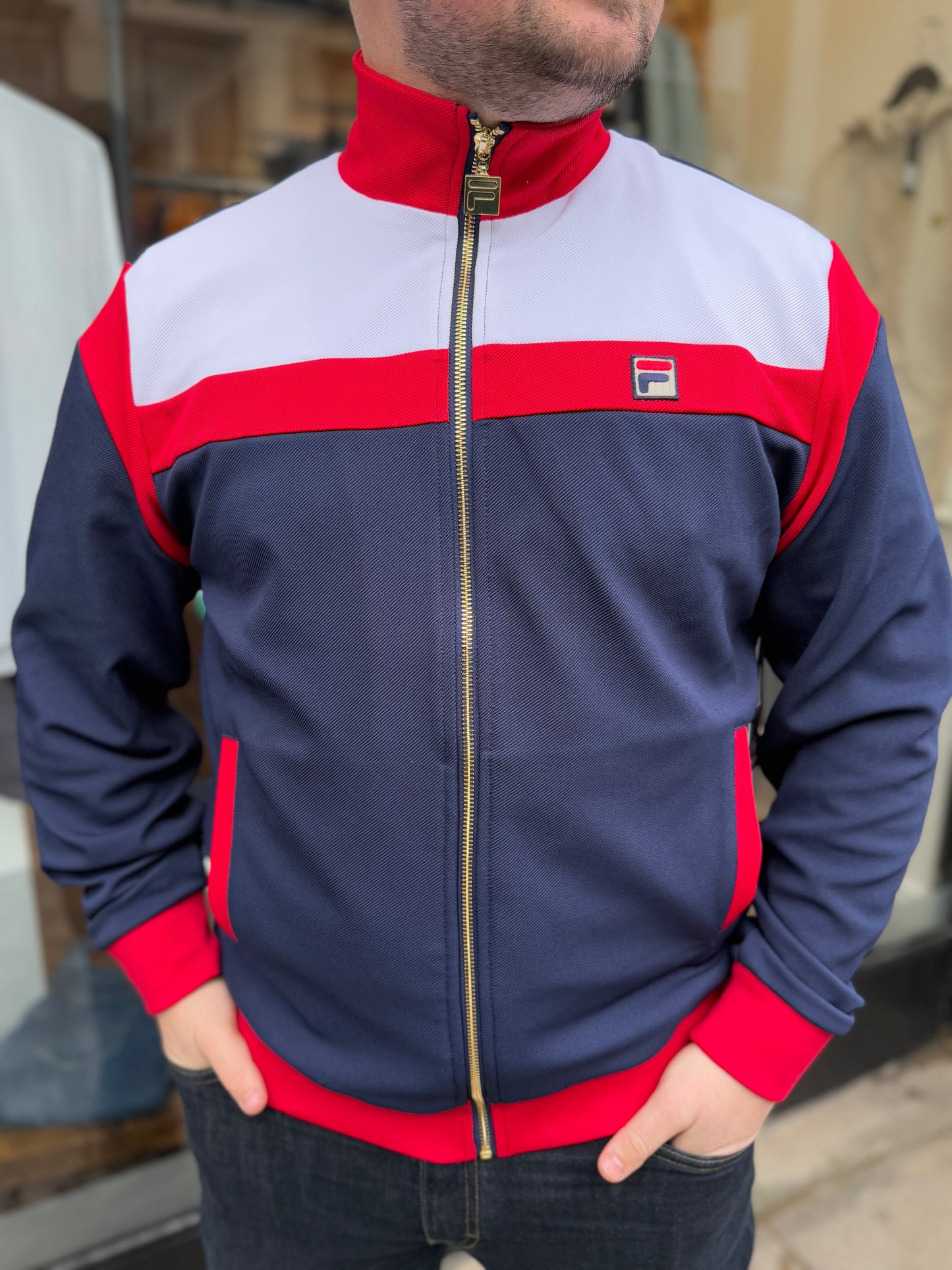 Fila Cruz Track Top Navy/Red/White