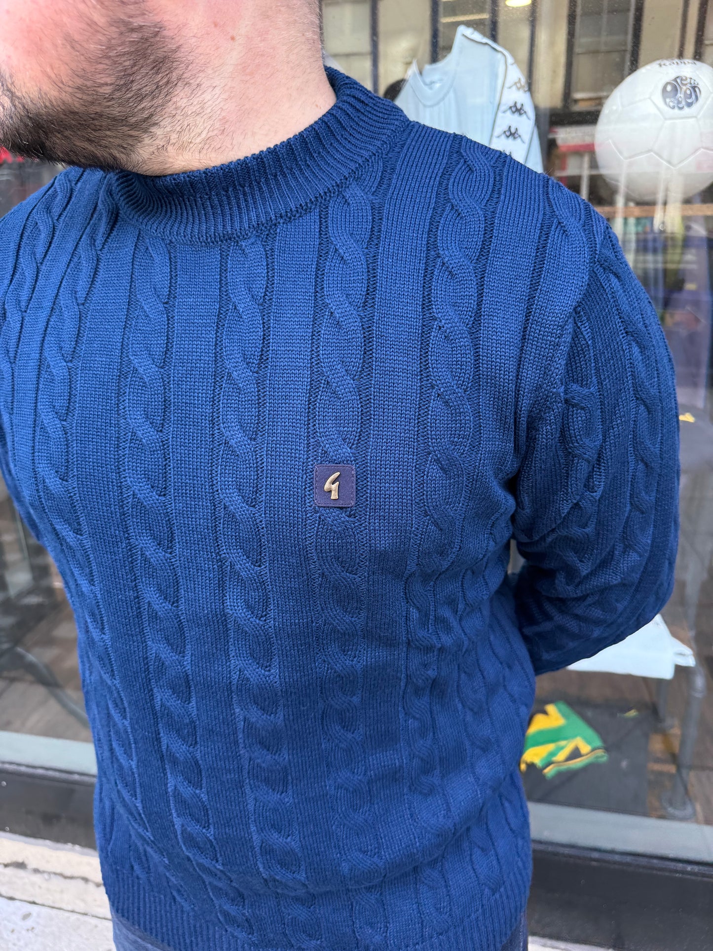Gabicci Vintage Temor Knitted Jumper Navy