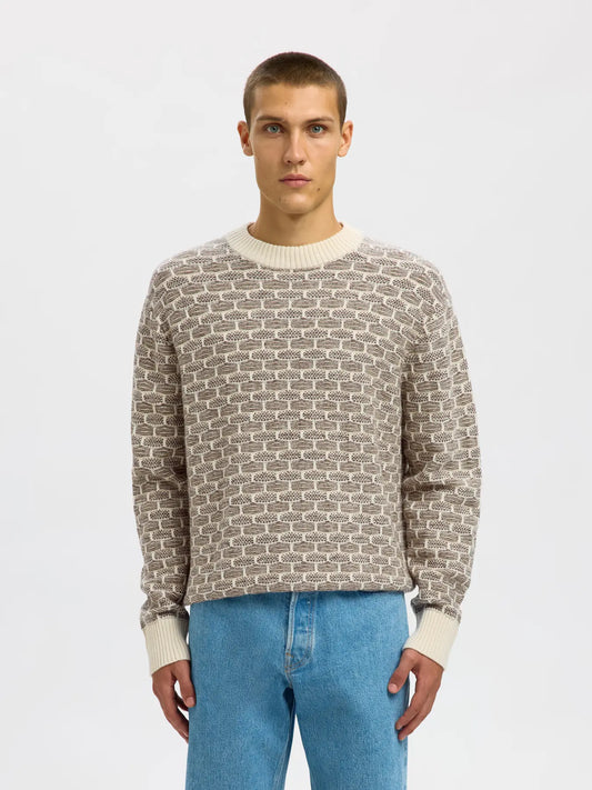 Selected Homme Long Sleeve Knitted Relaxed Crew Neck