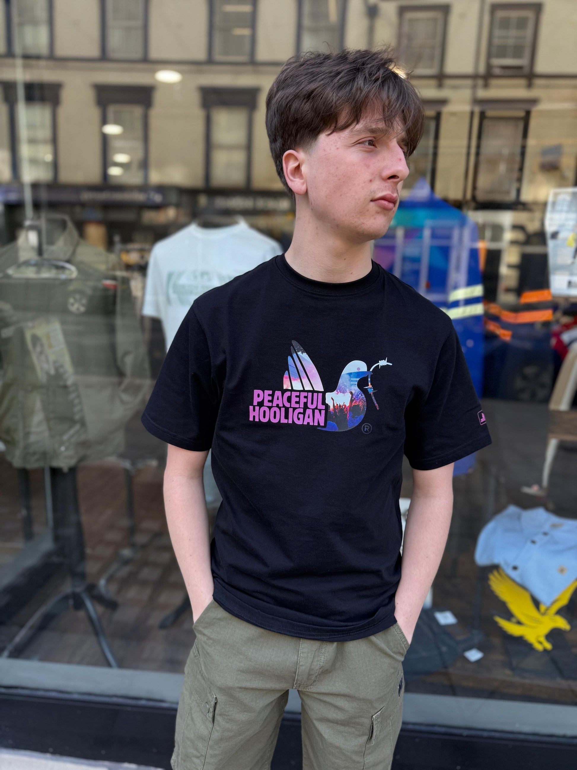 Peaceful Hooligan Flare T-Shirt Black - RD1 Clothing