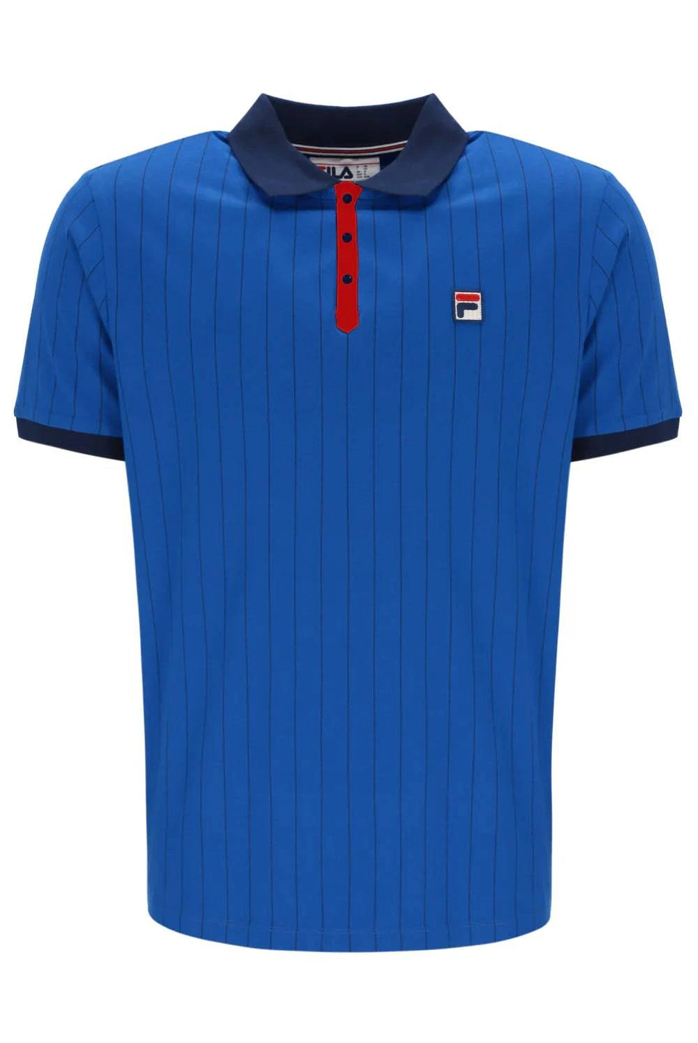 Fila BB1 Classic Vintage Striped Polo Turkish Sea/Fila Navy/Fila Red - RD1 Clothing