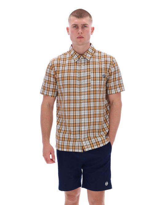 Sergio Tacchini Ben Shortsleeve Shirt in Mojave/Gardenia - RD1 Clothing