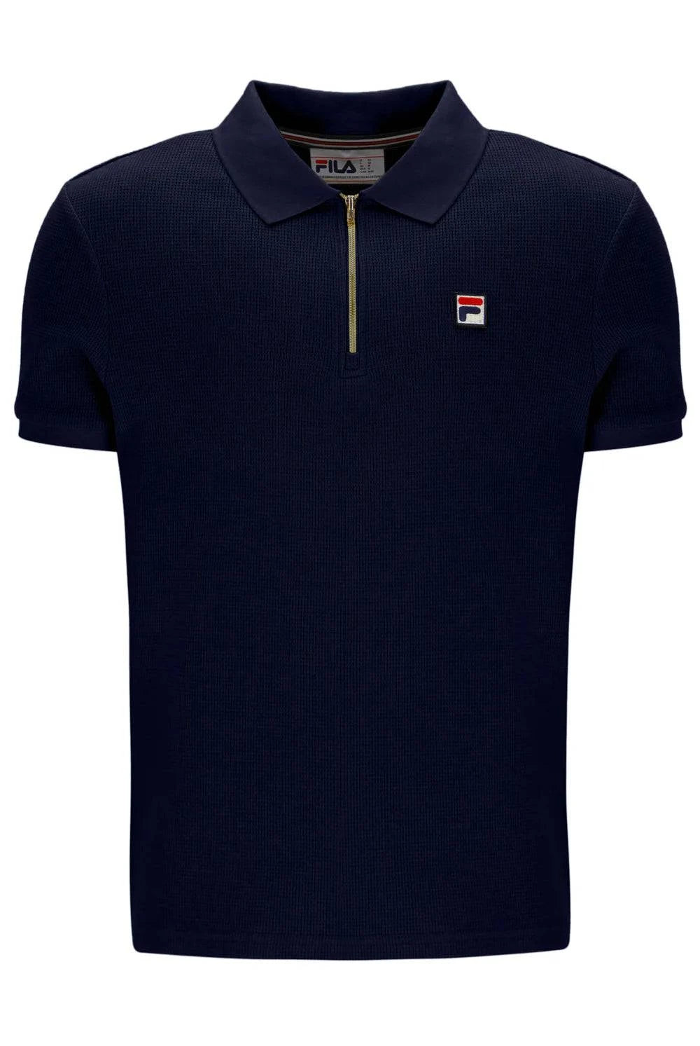 Fila Benjamin Micro Waffle Polo Navy - RD1 Clothing