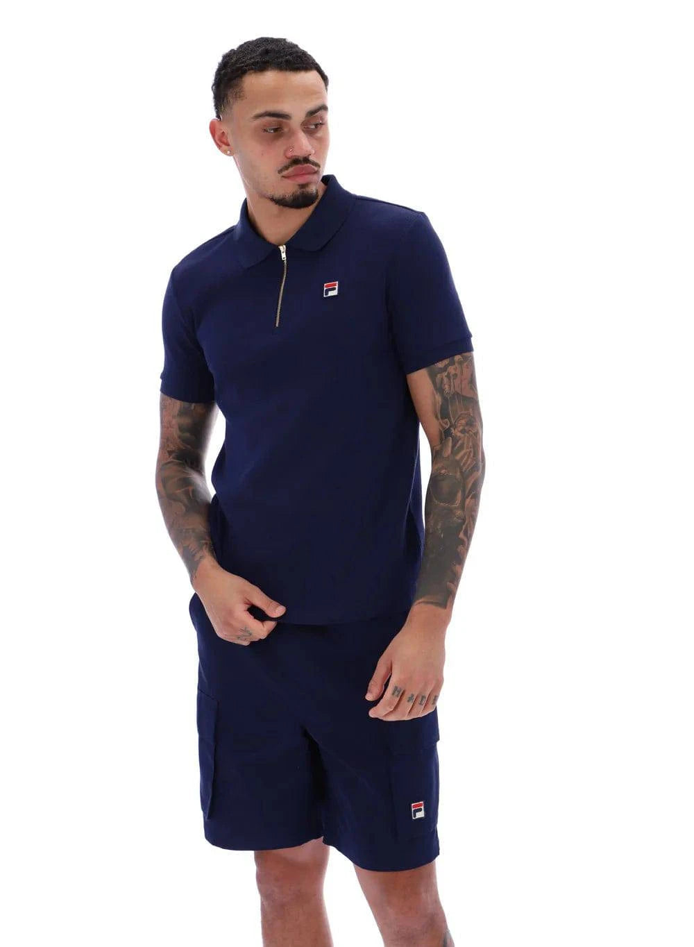 Fila Benjamin Micro Waffle Polo Navy - RD1 Clothing