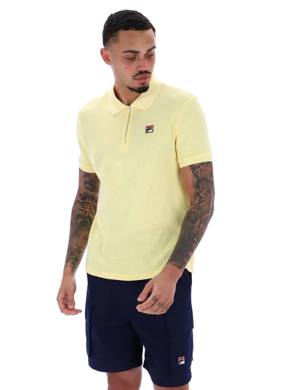 Fila Benjamin Micro Waffle Polo Popcorn - RD1 Clothing