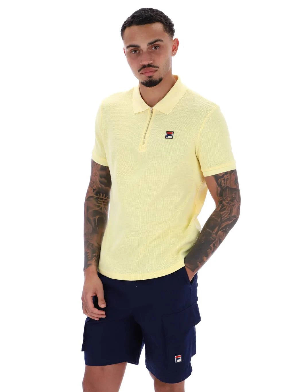 Fila Benjamin Micro Waffle Polo Popcorn - RD1 Clothing