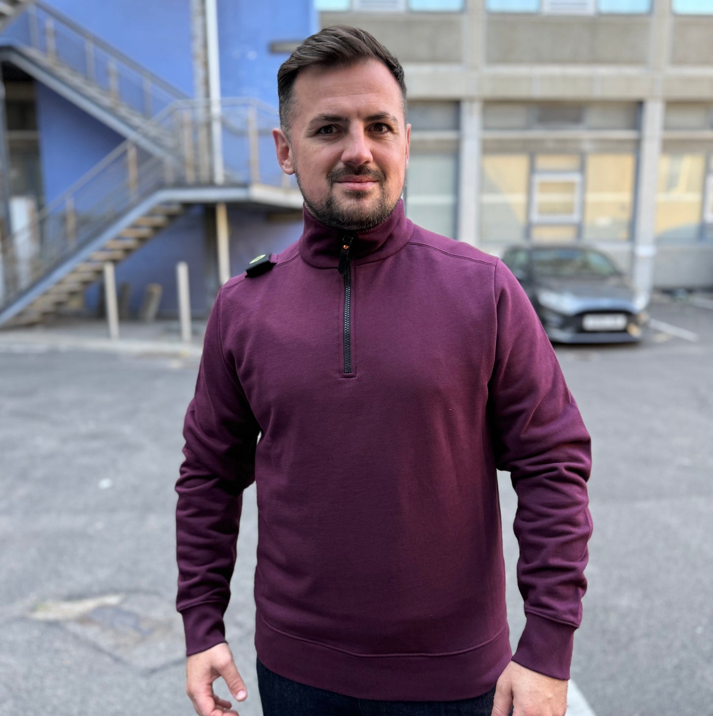 MA.STRUM Training Quarter Zip Sweatshirt Wine