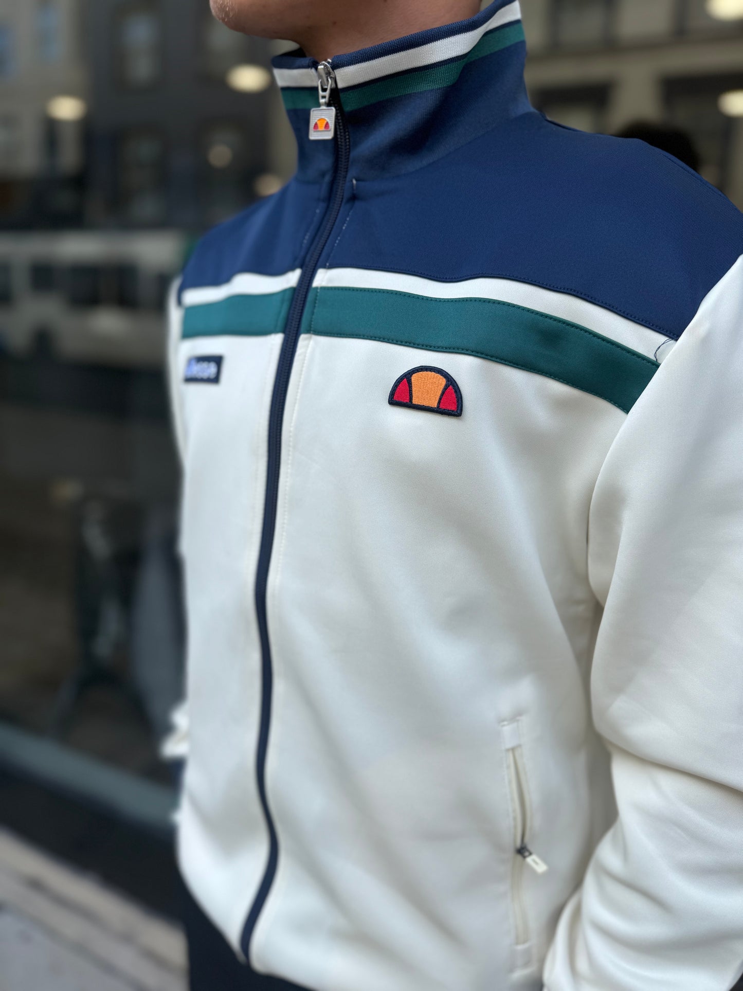 Ellesse Vignola Track Top Off Ecru/Navy
