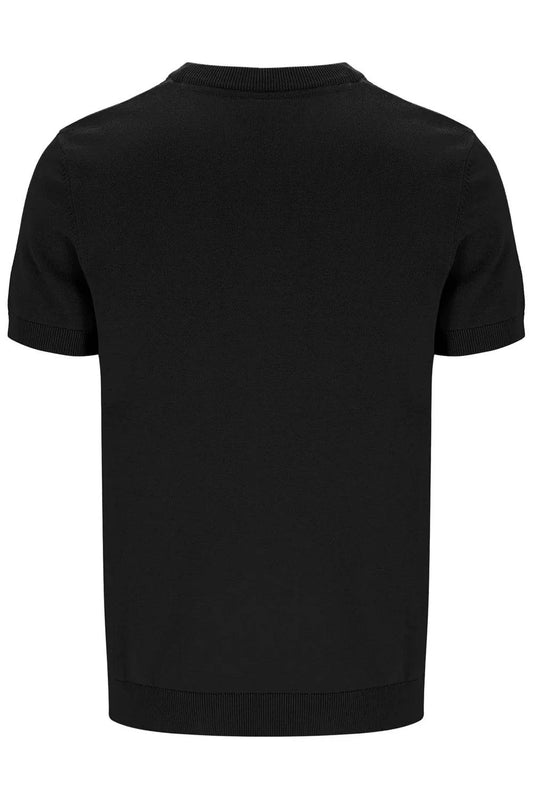 Fila Gold Campbell Square Knit T-Shirt Black - RD1 Clothing
