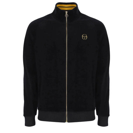Sergio Tacchini Court Velour Track Top Black - RD1 Clothing