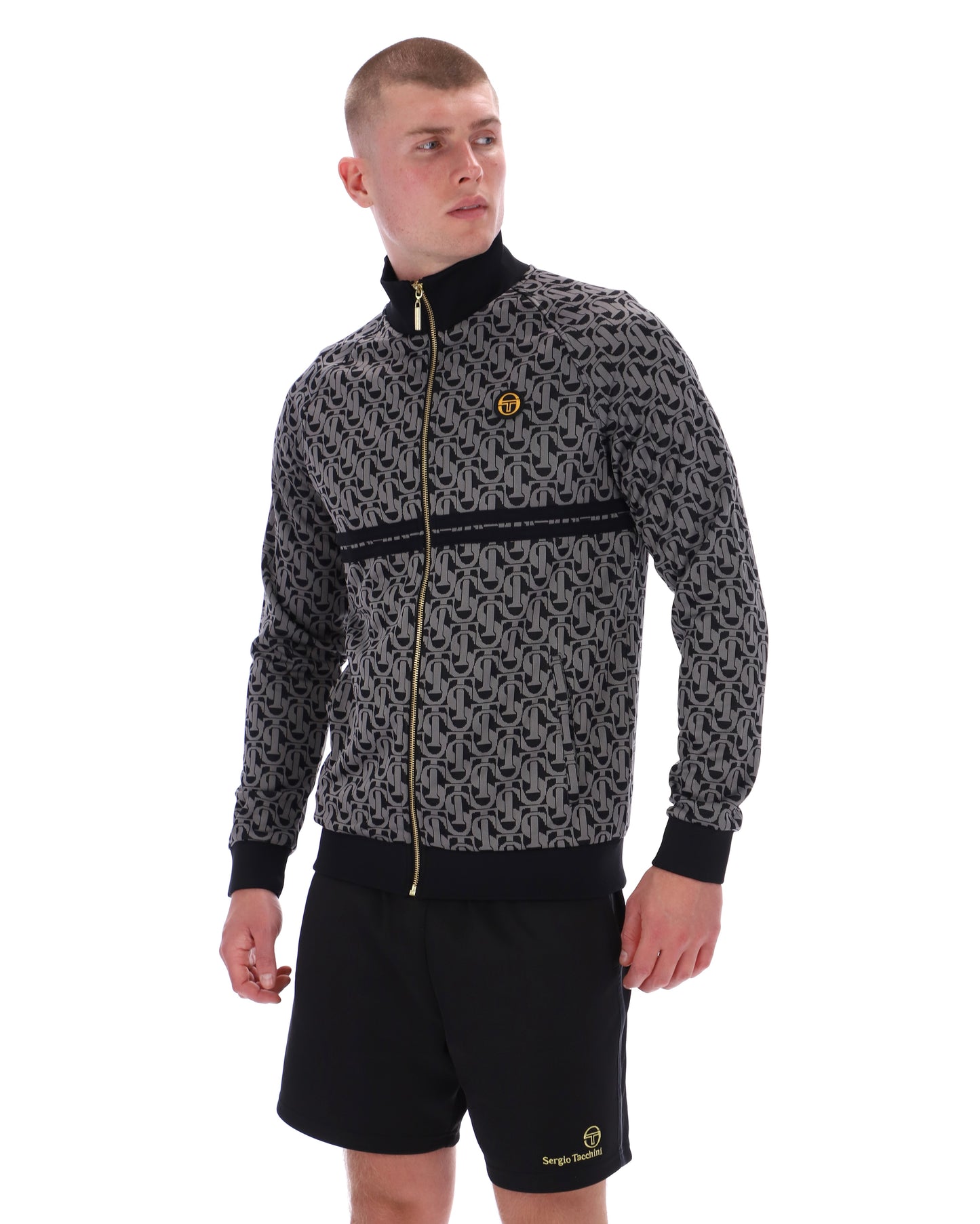 Sergio Tacchini Mono Track Top Black/Charcoal - RD1 Clothing