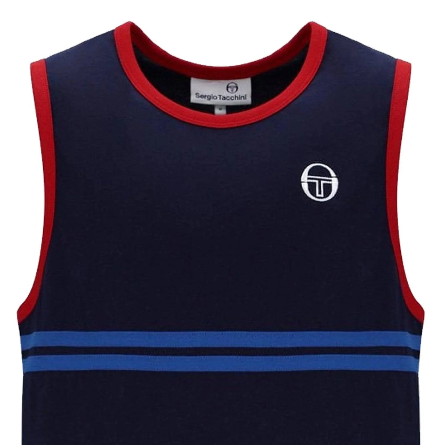 Sergio Tacchini Dallas Vest Maritime Blue/Adrenaline Rush/Nautical Blue - RD1 Clothing