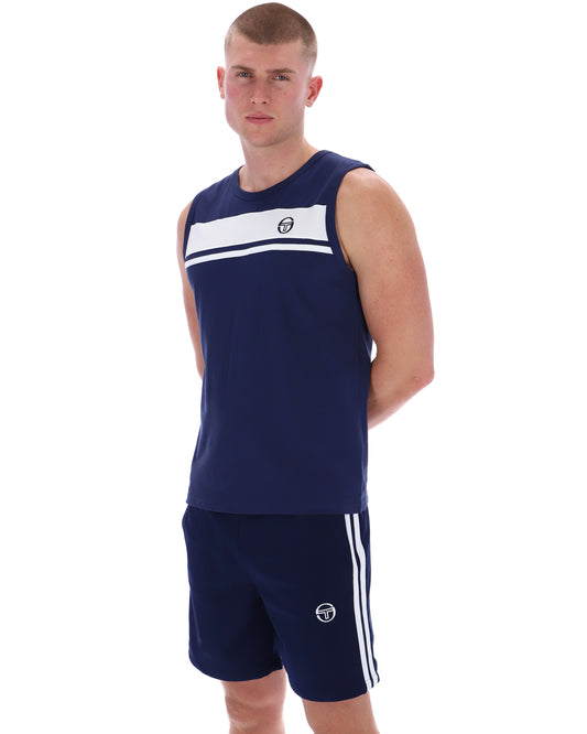 Sergio Tacchini Damarindo Vest Navy/White - RD1 Clothing