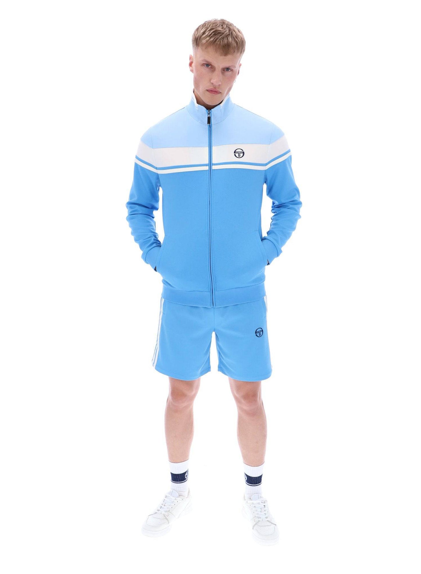 Sergio Tacchini Damarindo Track Top Azure Blue/White - RD1 Clothing