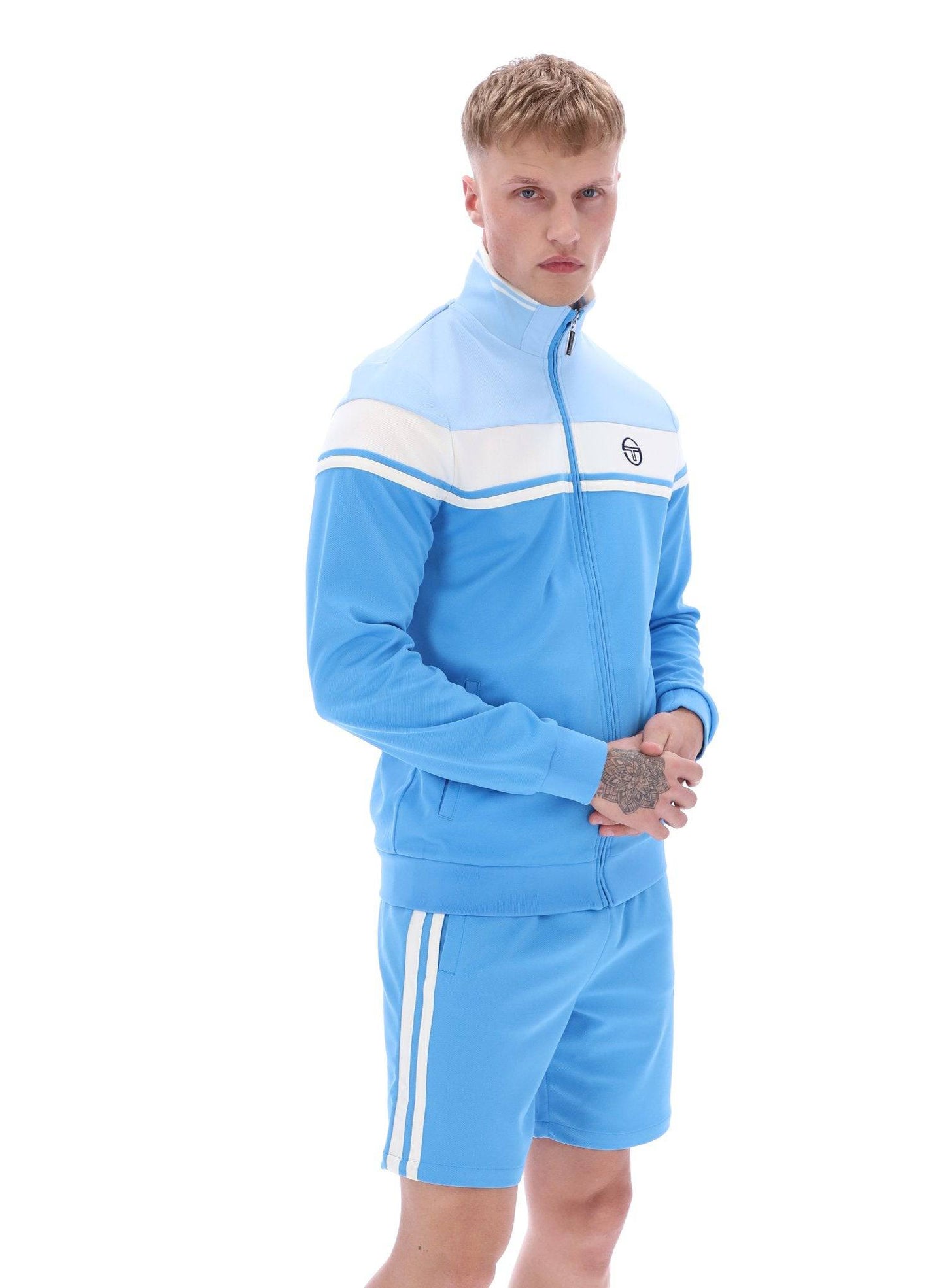 Sergio Tacchini Damarindo Track Top Azure Blue/White - RD1 Clothing