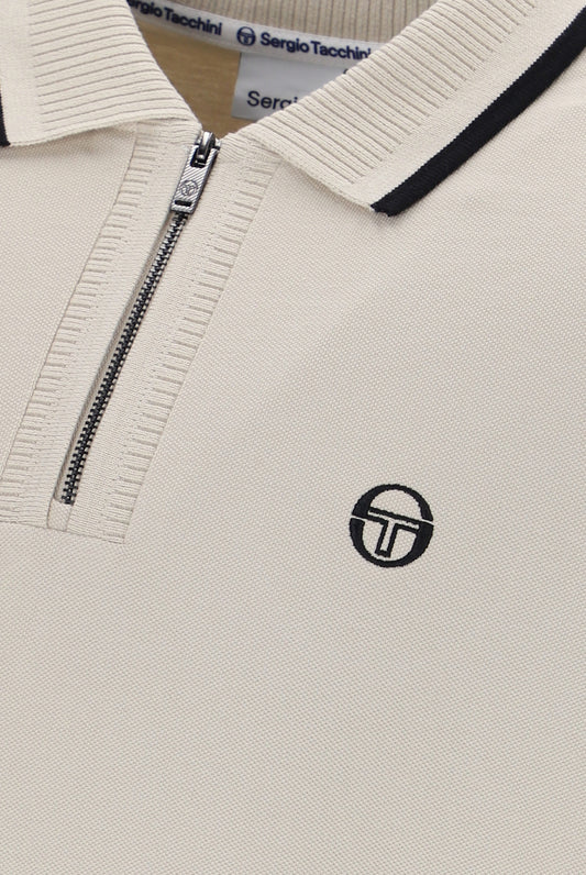 Sergio Tacchini Davide Zip Polo Shirt Peyote