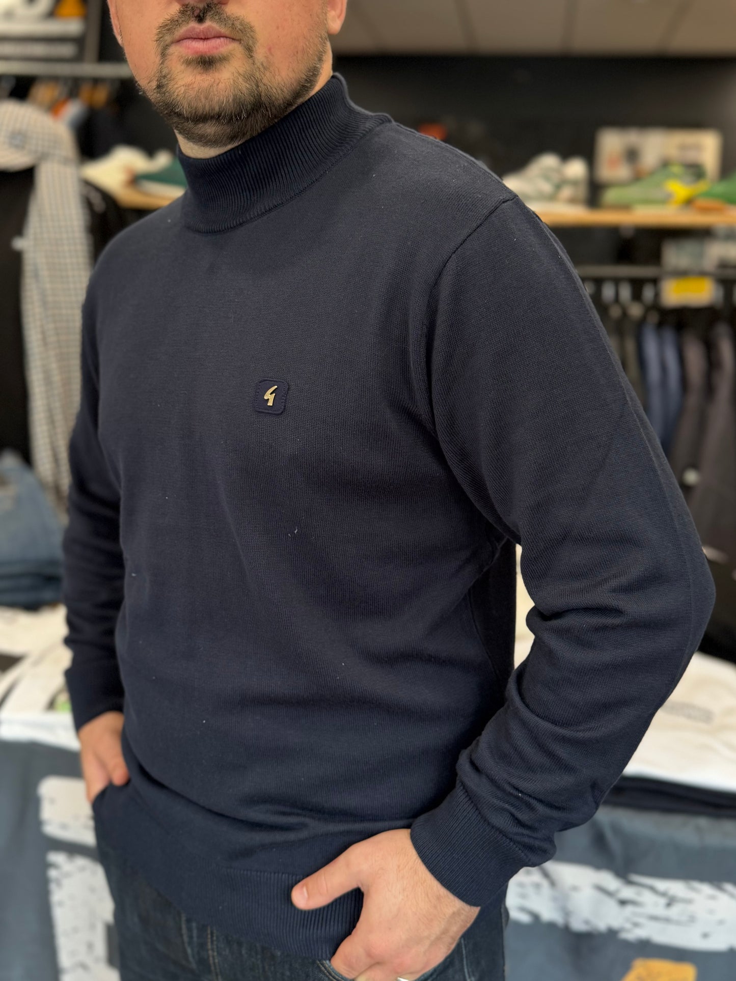 Gabicci Vintage Duke Turtle Neck Navy