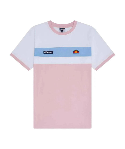 Ellesse Blockadi Tee In White/Light Pink - RD1 Clothing