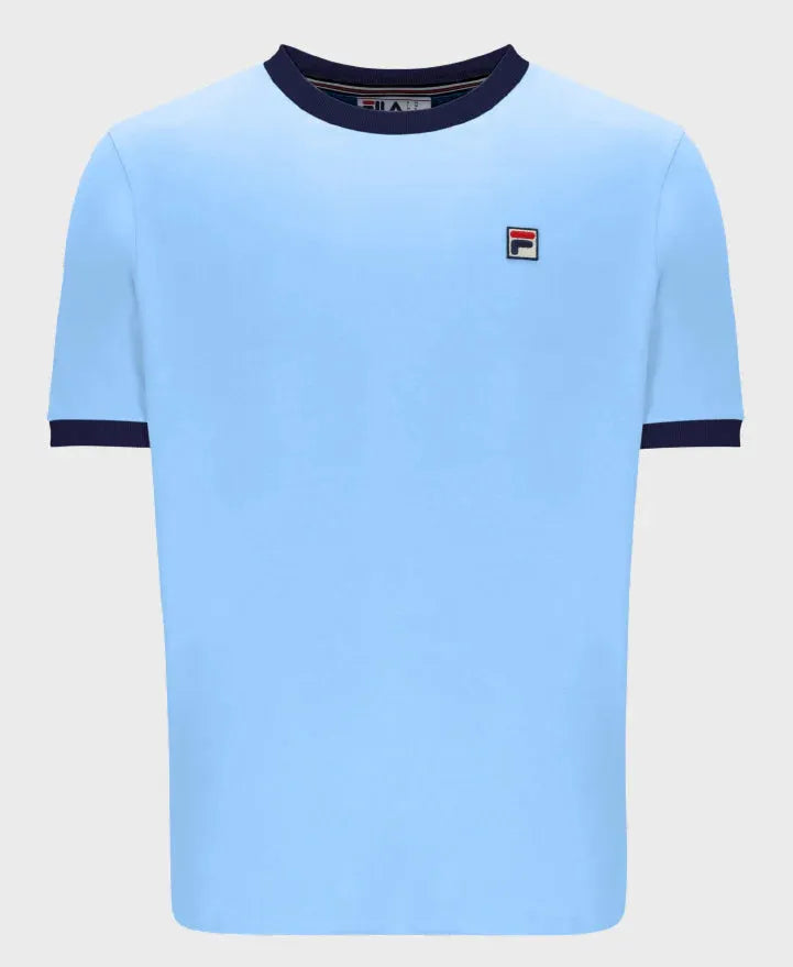 Fila Marconi Essential Ringer T-Shirt In Blue Bell