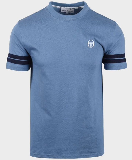 Sergio Tacchini Grello Crew Neck T-Shirt In Coronet Blue/ Maritime Blue - RD1 Clothing