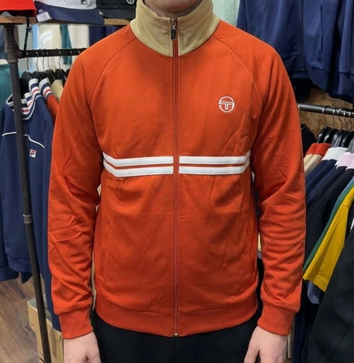 Sergio Tacchini New Dallas Track Top in Rooibos Tea/Mojave Desert/Gardenia - RD1 Clothing