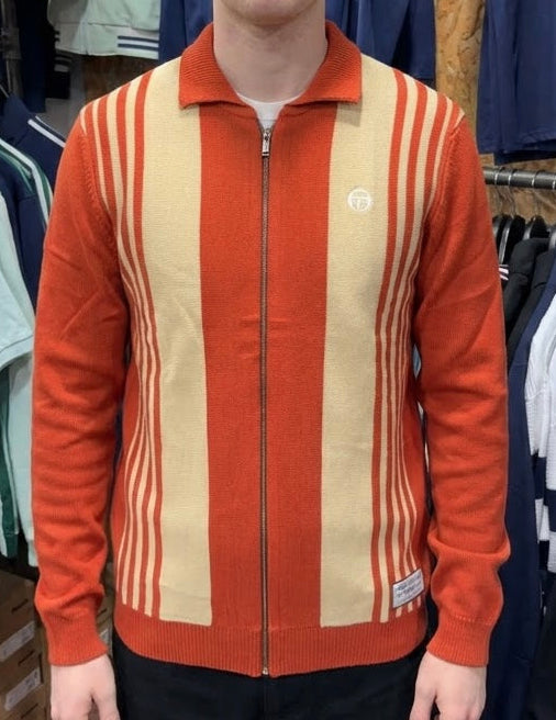 Sergio Tacchini Cipri Knitted Cardigan in Rooibos Tea/Mojave - RD1 Clothing
