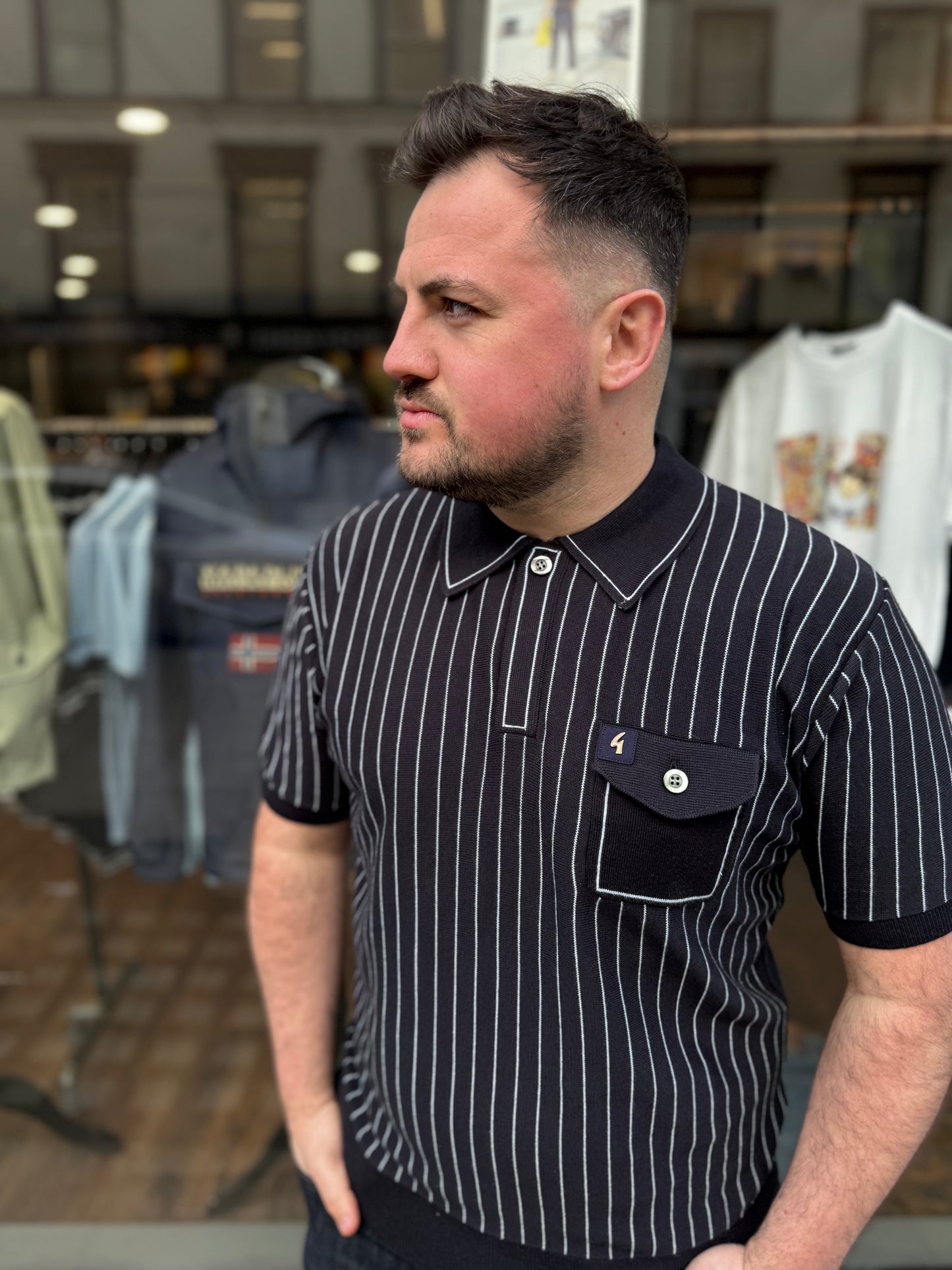 Gabicci Danny Knitted Polo Navy - RD1 Clothing
