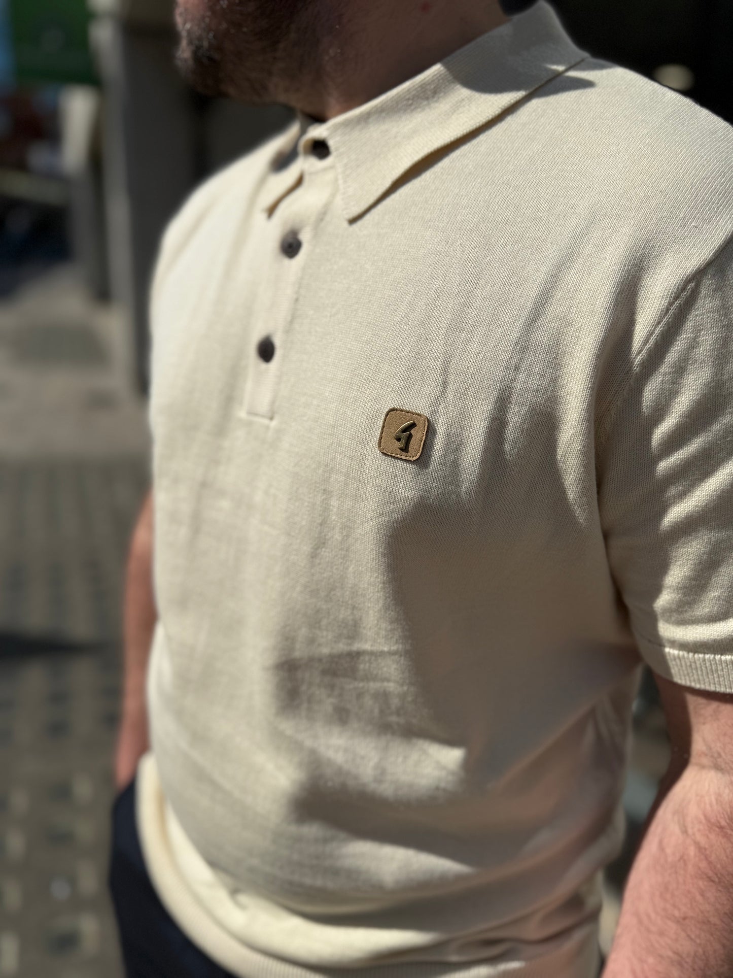 Gabicci VIntgae Jackson Polo Shirt Cream - RD1 Clothing