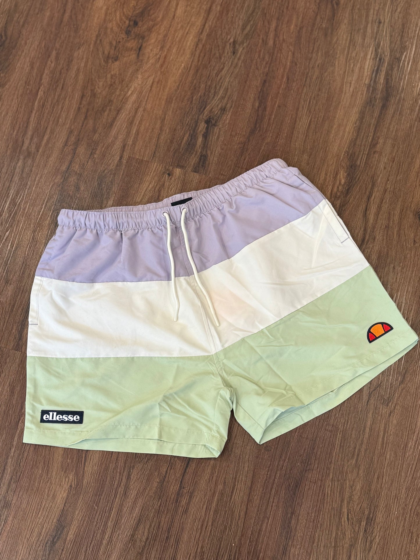 Ellesse Cielo Swim Shorts Lavender/Off White/Green - RD1 Clothing
