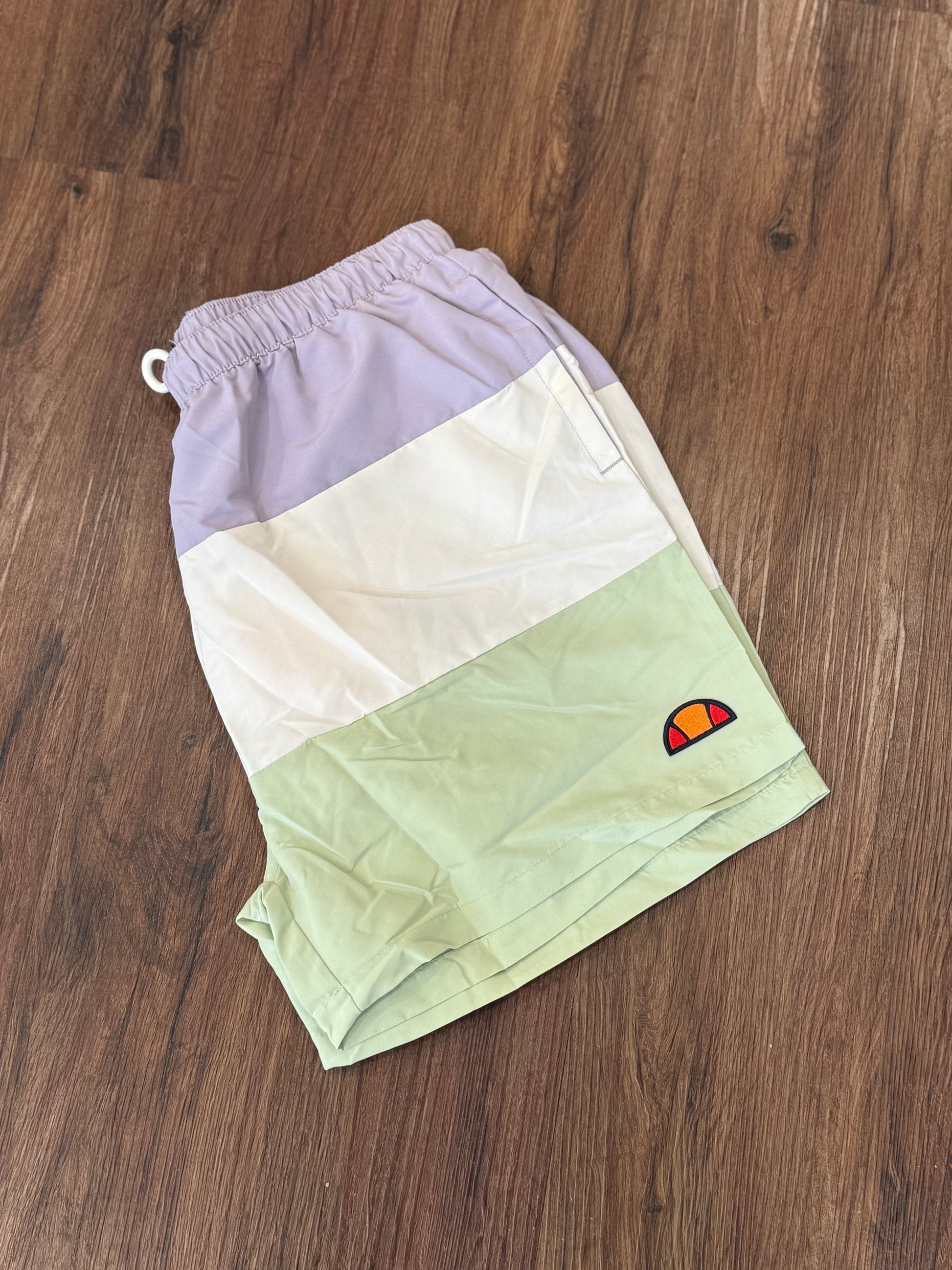 Ellesse Cielo Swim Shorts Lavender/Off White/Green - RD1 Clothing