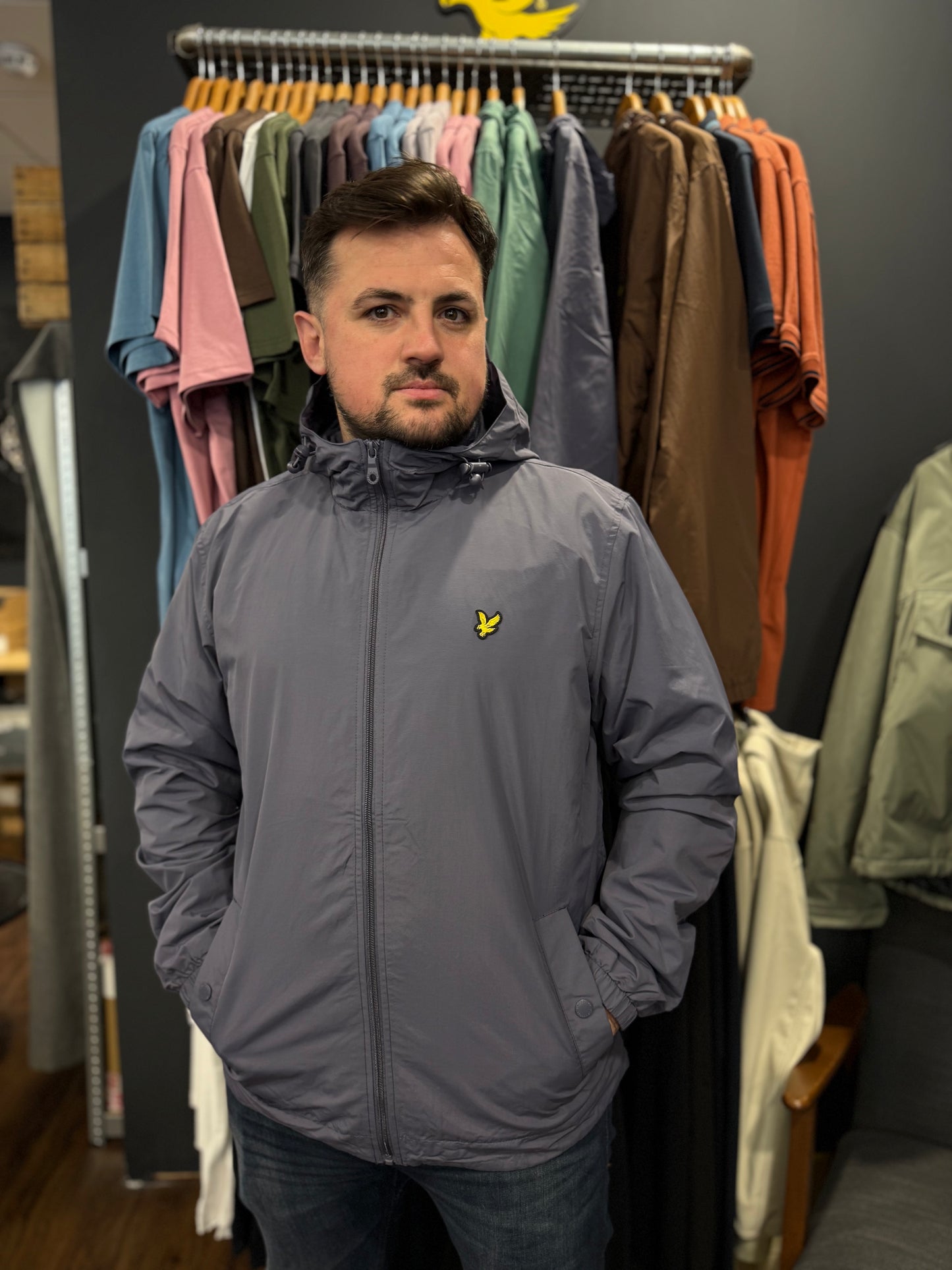 Lyle & Scott Zip Through Hooded Jacket Graystone