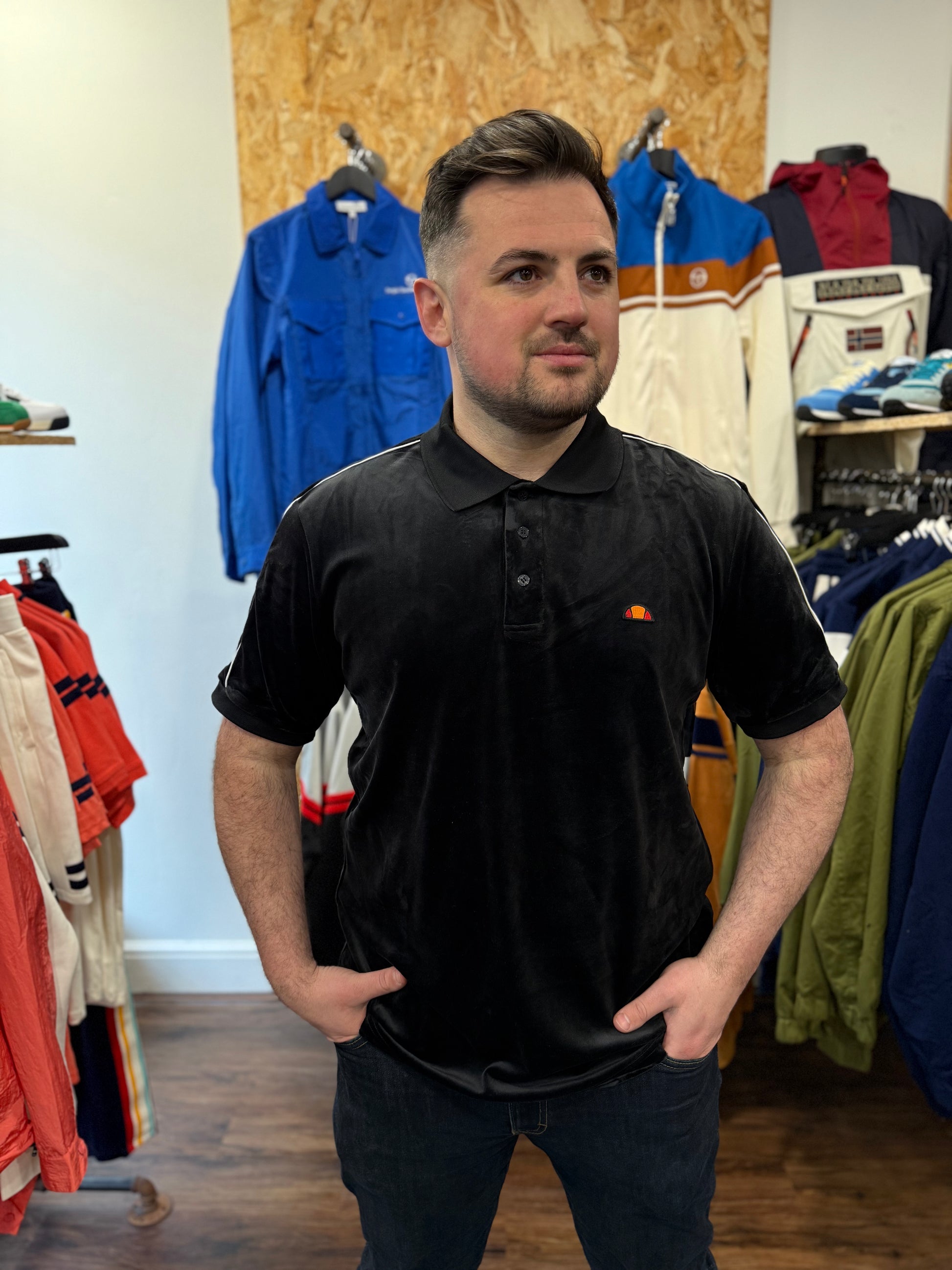 Ellesse Sinise Polo in Black - RD1 Clothing