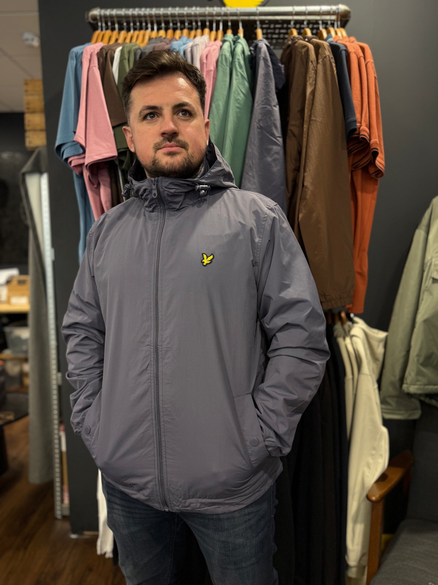 Lyle & Scott Zip Through Hooded Jacket Graystone