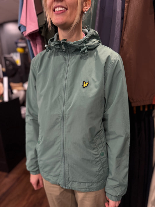 Lyle & Scott Zip Through Hooded Jacket Agave Green - RD1 Clothing
