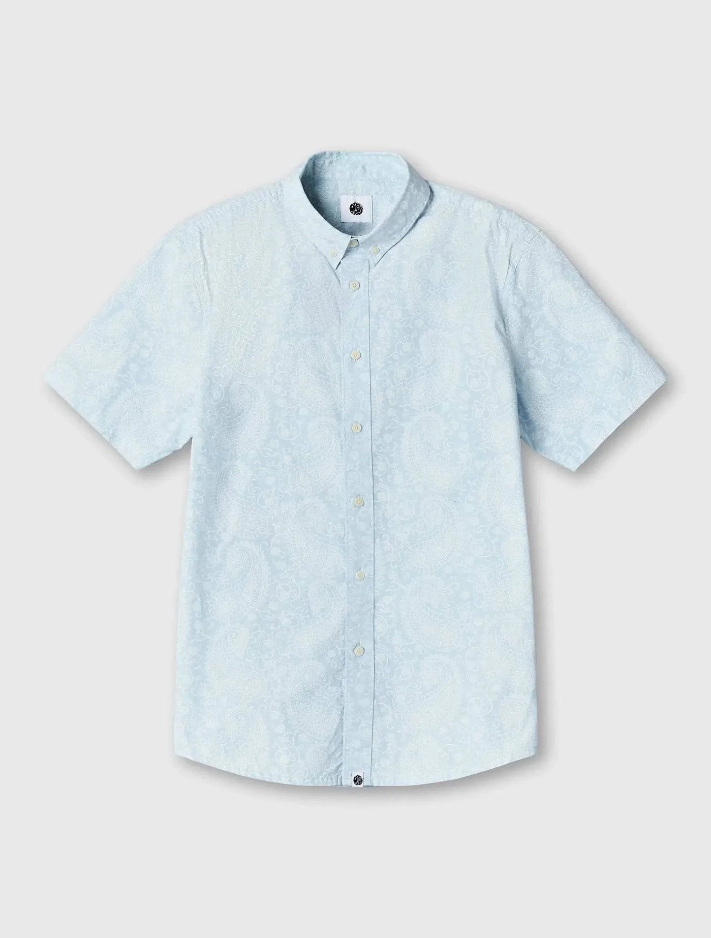 Pretty Green Bay Paisley Short Sleeve Shirt In Blue - RD1 Clothing
