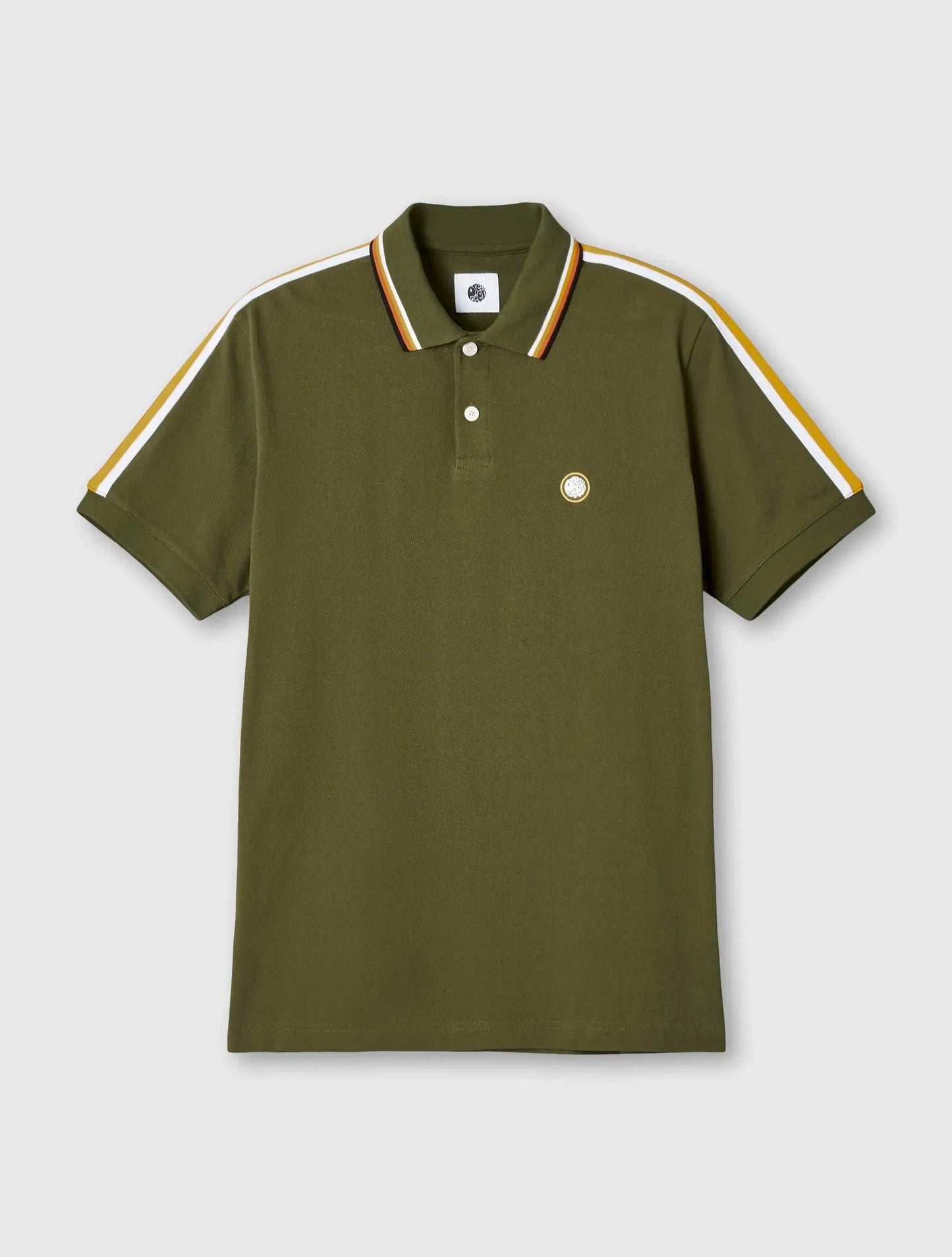 Pretty Green Pennington Tape Polo-Khaki