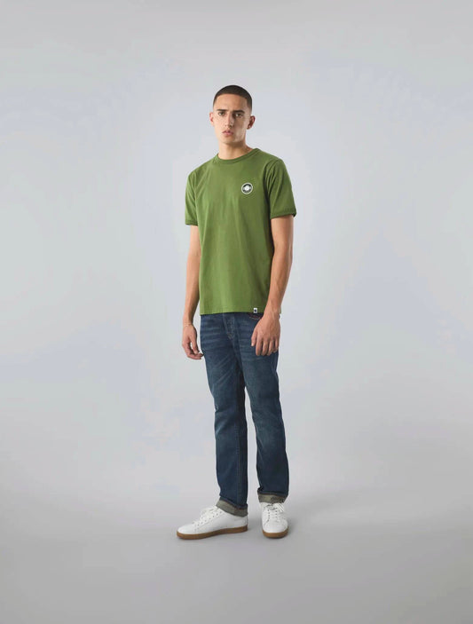 Pretty Green Live Forever Badge T-Shirt In Green - RD1 Clothing